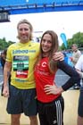 Football pundate Robbie Savage and Mel C taking part in the BUPA Great north Run.